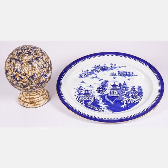 A 21 inch Royal Worcester Blue Willow Platter, ca. 1879