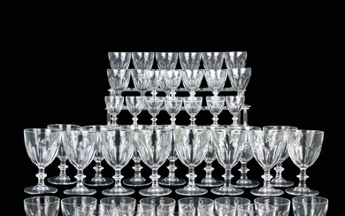 A 51-piece glassware set, Cristal d'Arques, France.
