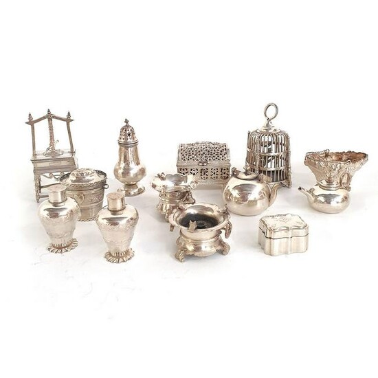 A COLLECTION OF CONTINENTAL SILVER MINIATURES