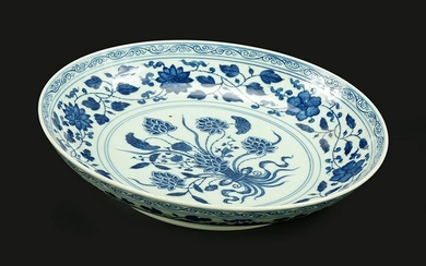 A Chinese Blue and White Porcelain Shallow Bowl.