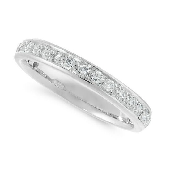 A DIAMOND ETERNITY RING in 18ct white gold, designed as