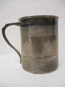 A George III silver christening tankard, makers mark rubbed ...