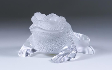 A Lalique "Gregoire" Model of a Toad, in frosted...