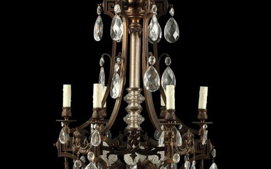 A Louis XVI style twelve light chandelier