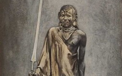 A Masai Warriormixed media36 x 18cm