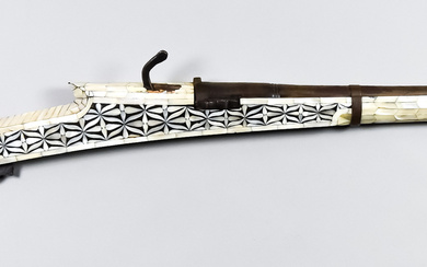 A Mother of Pearl Inlaid Tribesman's Under Arm Match Lock...