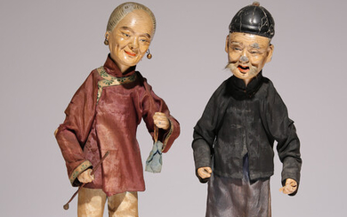 A PAIR OF CHINESE DOLLS