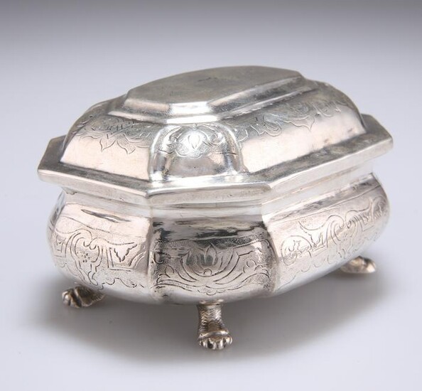 AN 18TH CENTURY RUSSIAN SILVER BOX, Moscow 1741