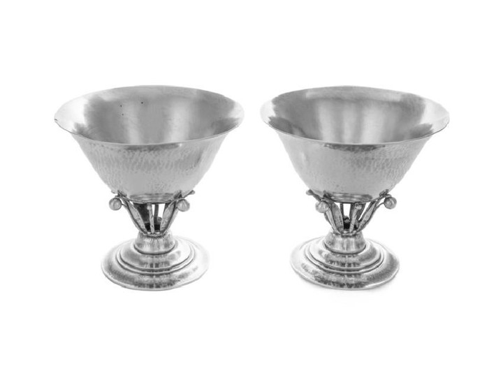 A Pair of Danish Silver Footed Bowls