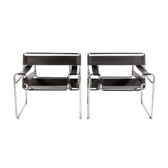 A Pair of Marcel Breuer Style Wassily Chairs