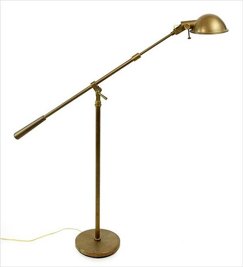 A Ralph Lauren Brass 'Fairfield' Cantilever Floor Lamp.