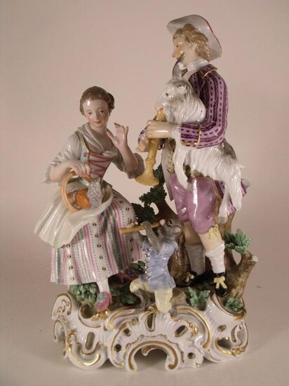 A Very Rare Meissen Marcolini Period Porcelain Group of