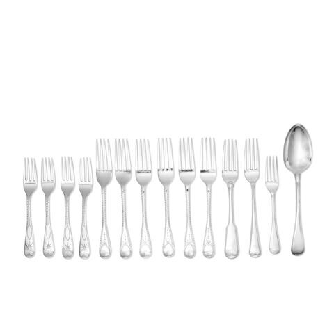 A quantity of silver flatware, predominately George III - Victorian, varying maker's and dates
