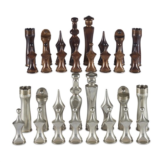 A thirty-two piece European chess set mid-20th century