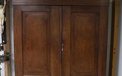 (-), A two-door so-called Drenthe cupboard or pastor...