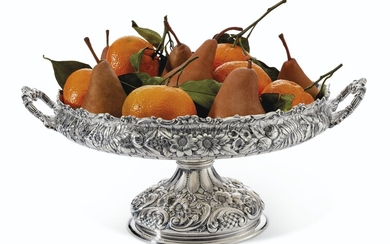 AN AMERICAN SILVER TWO-HANDLED CENTERPIECE BOWL
