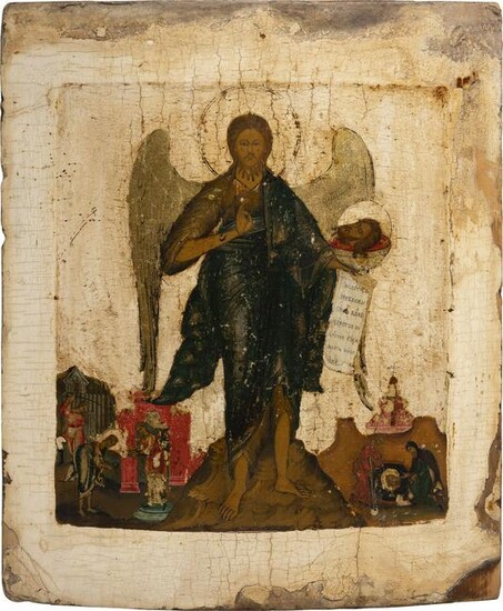 AN ICON SHOWING ST. JOHN THE FORERUNNER AS ANGEL OF THE