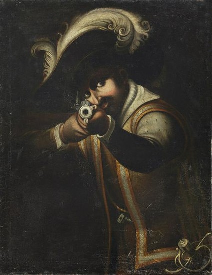 ARTISTA DEL XVIII SECOLO Scoundrel with arquebus.