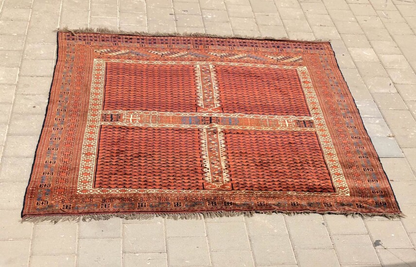 Afghan rug handmade wool on wool sample 4 seasons dense work special size