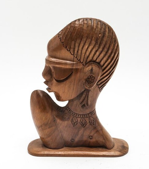 African Carved Wood Figural Sculpture