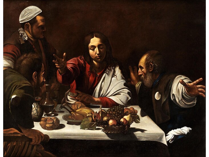 Alonso Rodriguez, 1578 Messina – 1648 ebenda, Das Abendmahl in EmmaUS