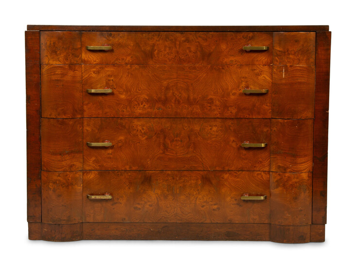 An Art Deco Walnut Chest of Drawers