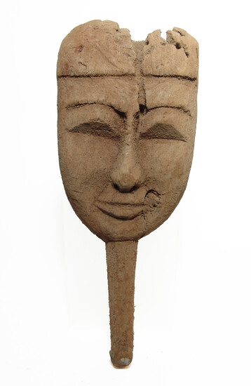 An Egyptian wooden mask with long beard