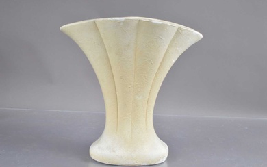 An unusual Art Deco 'Catlin Art Ware' painted plaster flower vase