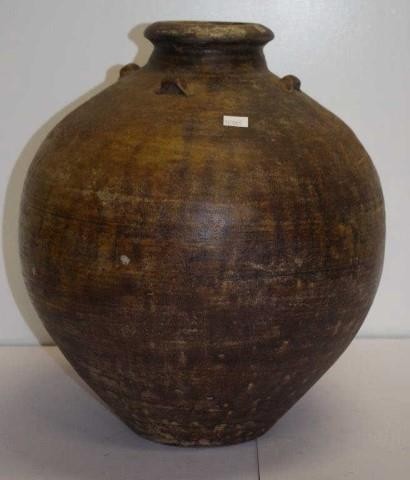 Antique Chinese Martaban stoneware storage jar four applied ...