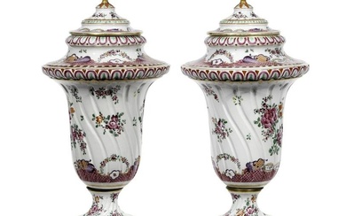 (Attributed to Samson) Chinese Export Porcelain Covered Urns