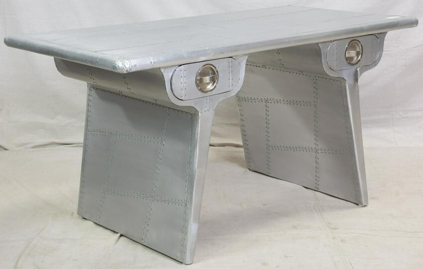 Aviator / Spitfire / Blackhawk Style Desk - 2 Drawers