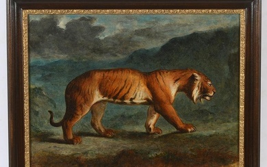 "Bengal Tiger", French School of 1st half of 19th century, oil on canvas