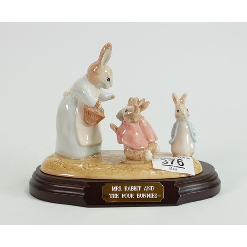 Beswick Beatrix Potter tableau figure: Mrs Rabbit and the fo...