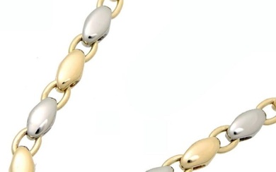 Bvlgari Rice Chain Women's and Men's Necklace 750 Yellow Gold