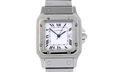 CARTIER - a Santos bracelet watch. Stainless steel
