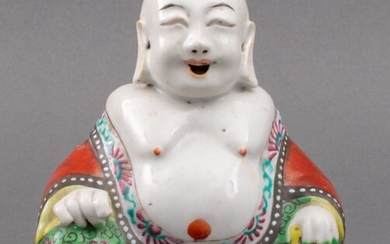Chinese Famille Rose Budai Figure, 19th C.