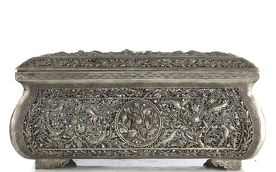 Chinese Large Impressive Silver Chest, Qing (?)