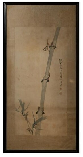 Chinese Painting of Praying Mantis by Cai Dake