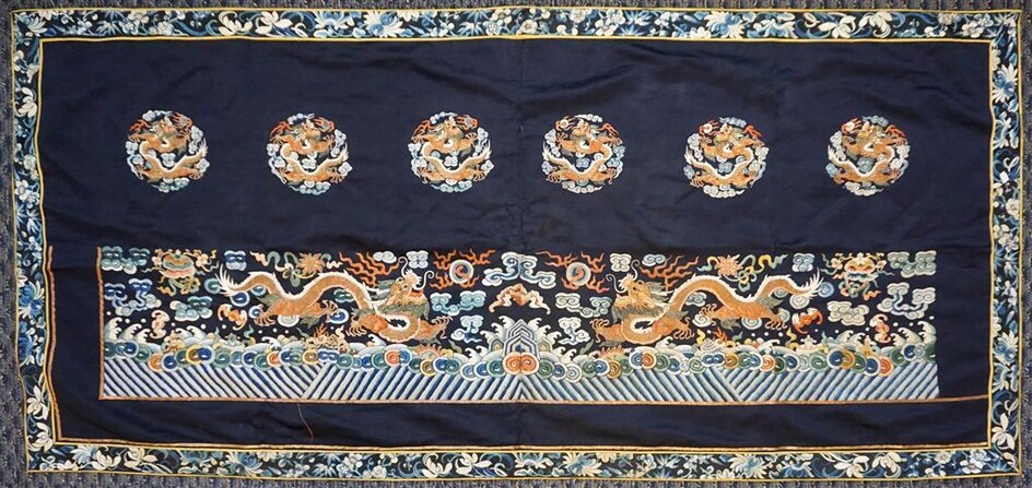 Chinese Silk Embroidery, 27-3/4 x 59 in