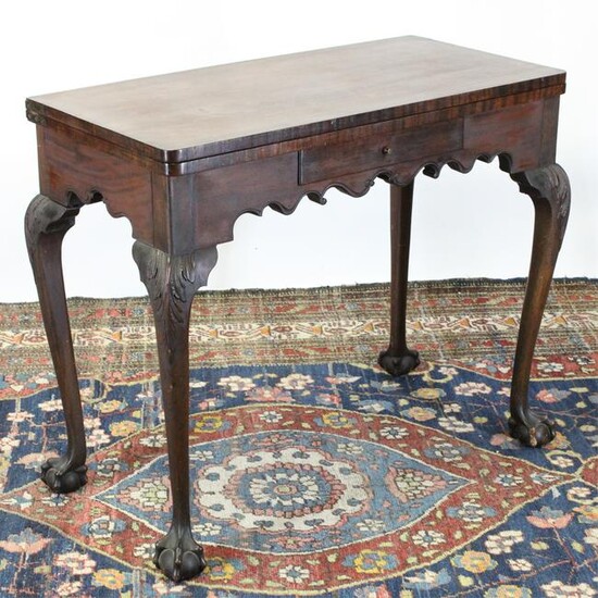 Chippendale Style Mahogany Card Table, 19/20 C.