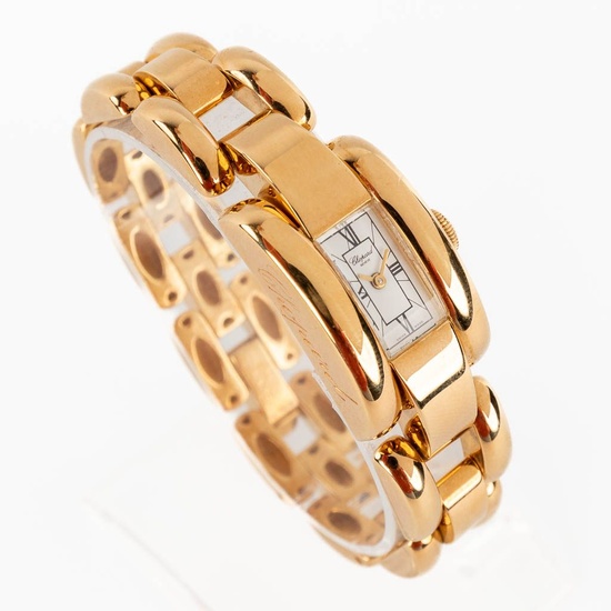 Chopard, "La Strada", montre-bracelet pour femme, or jaune 18 carats. Marquée sur le cadran et...