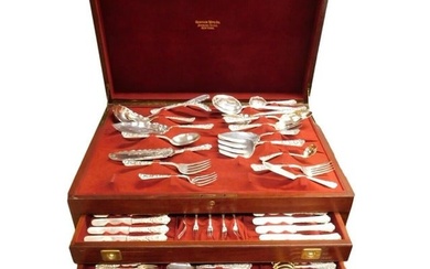 Cluny by Gorham Sterling Silver Flatware Service Massive Set with Vintage Chest