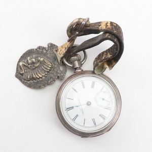 Coin Silver Waltham Pocket Watch with Native American Fob