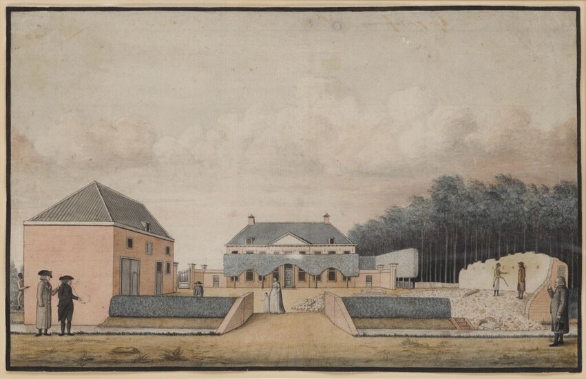Construction of a Country Estate, American or English School