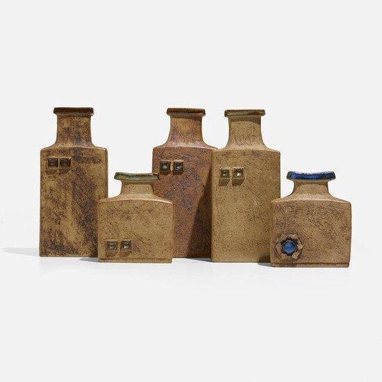 Curt M. Addin, Collection of five vases