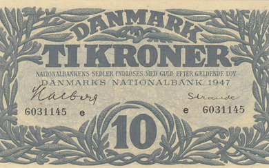Denmark 10 Kroner 1947