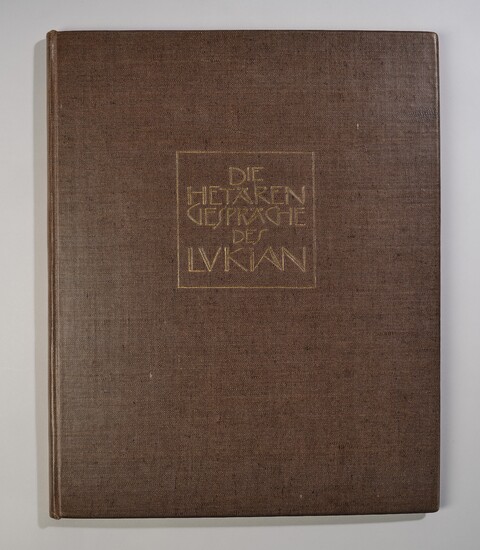 ‘Die Hetärengespräche des Lukian, Deutsch von Franz Blei, mit fünfzehn Bildern von Gustav Klimt’, published by Julius Zeitler, Leipzig MDCDVII (1907)