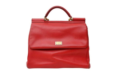 Dolce & Gabbana Red Large Sicily Bag