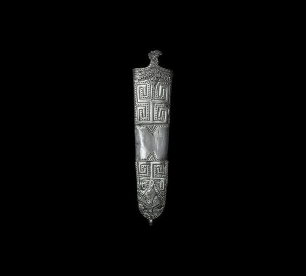 Elaborate Viking Period Silver Sword Scabbard Chape