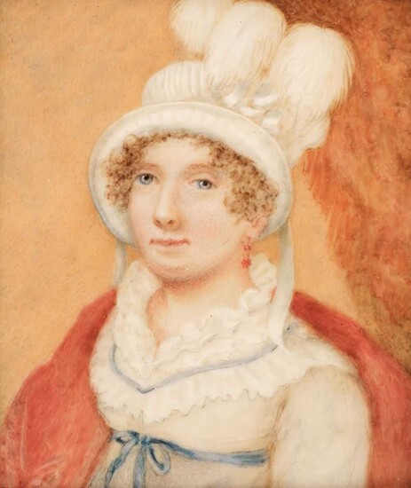English School. Portrait miniature of a young lady, circa 1810